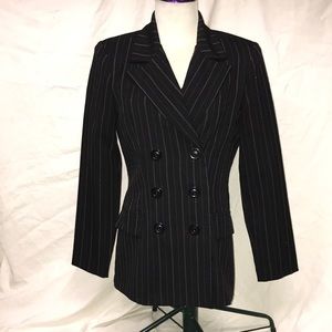 D By Ltd. black white pinstripe jackets